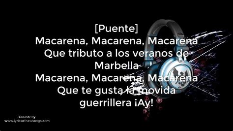 macarena lyrics spanish.